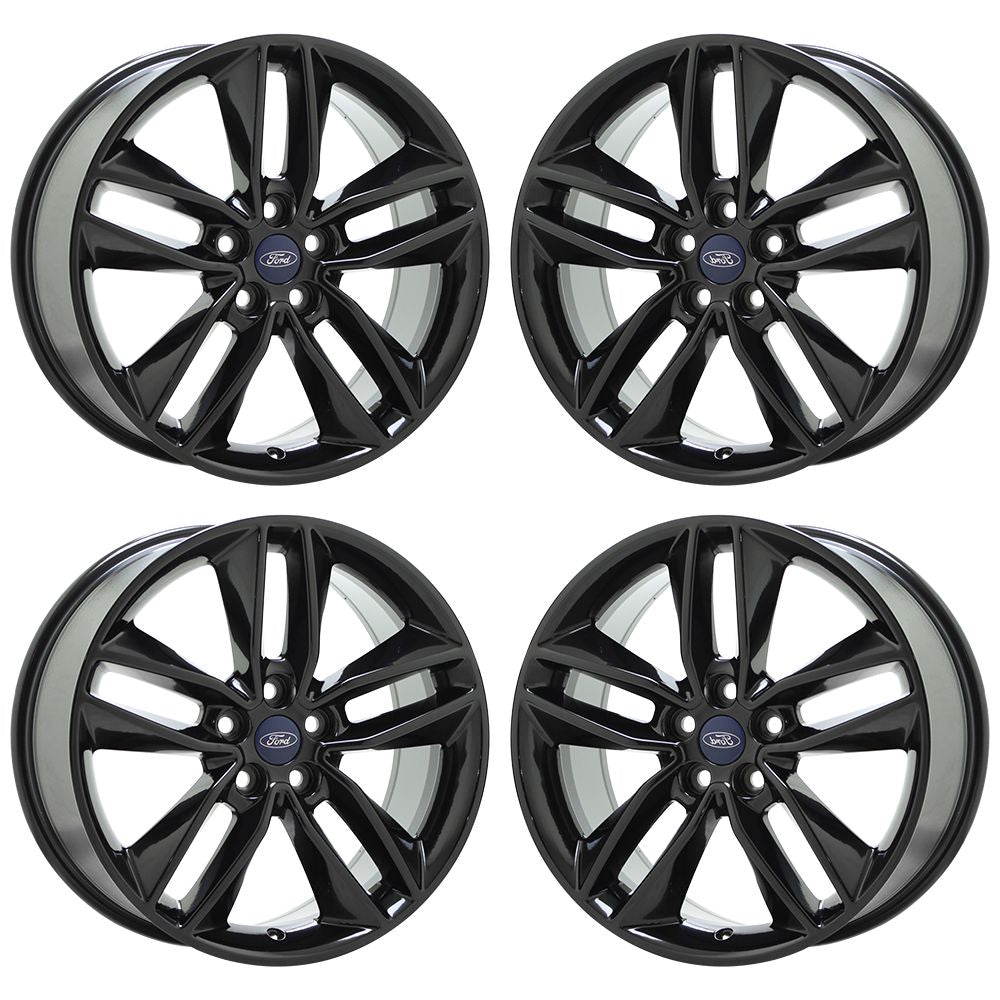 18" Ford Edge Gloss Black wheels rims Factory OEM set 10043 EXCHANGE